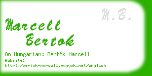 marcell bertok business card